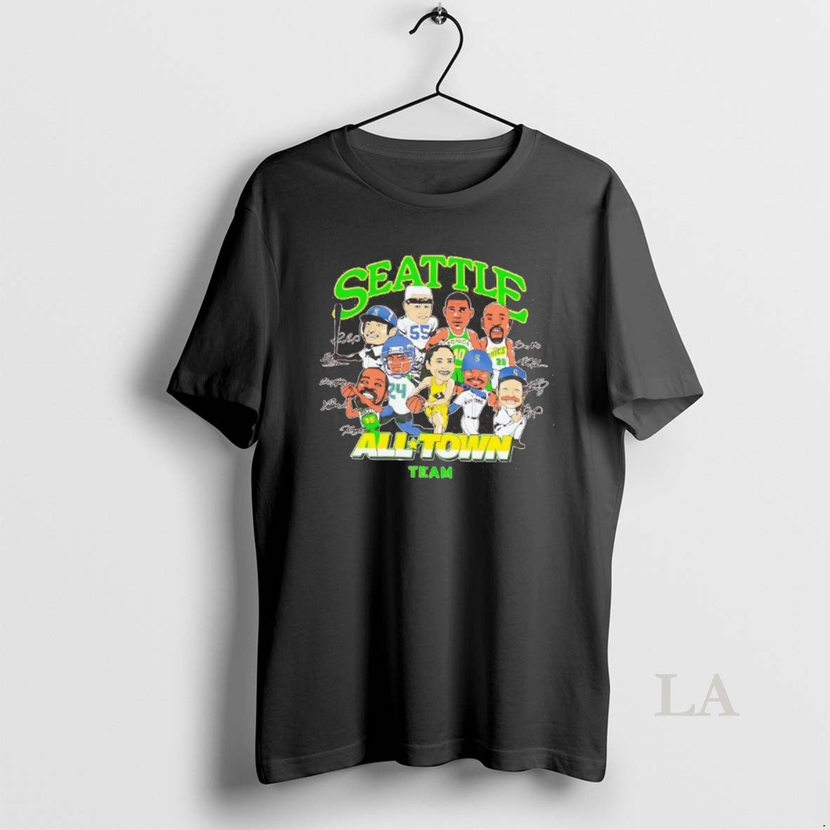 Original Seattle All Town Team Sports Players Caricature Tank Top
