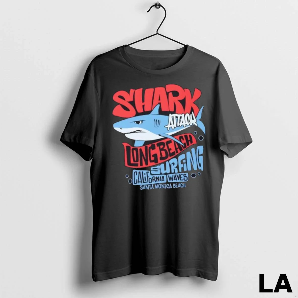 Original Shark Attack Surfing Long Beach California Waves Sweatshirt