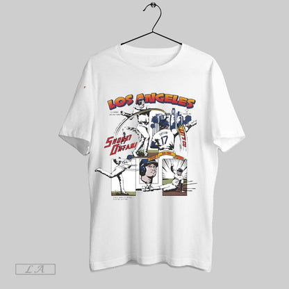 Original Shohei Ohtani Sho Time Two Way Player Comic La Dodgers Tee