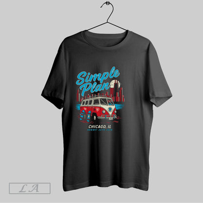 Original Simple Plan Chicago Il August 24 2025 Concert Hoodie Elegant