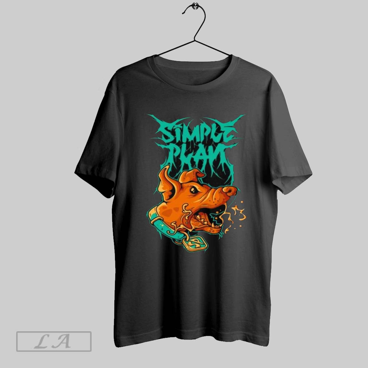 Original Simple Plan Spooky Metal Logo Long Sleve Long Sleeve Vintage