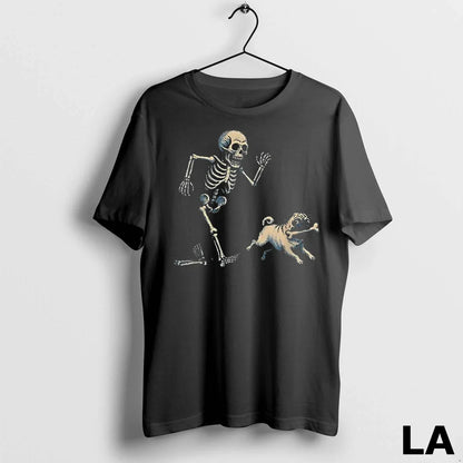 Original Skeleton Chasing Pug Halloween Dog Mom Pug Tank Top Classic