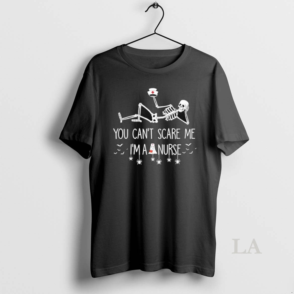 Original Skeleton You Cant Scare Me Im Nurse Shirt Vintage Art