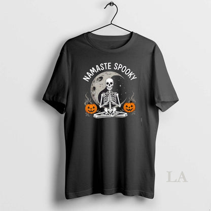 Original Skeleton Namaste Spooky Halloween TShirt Stylish Gift