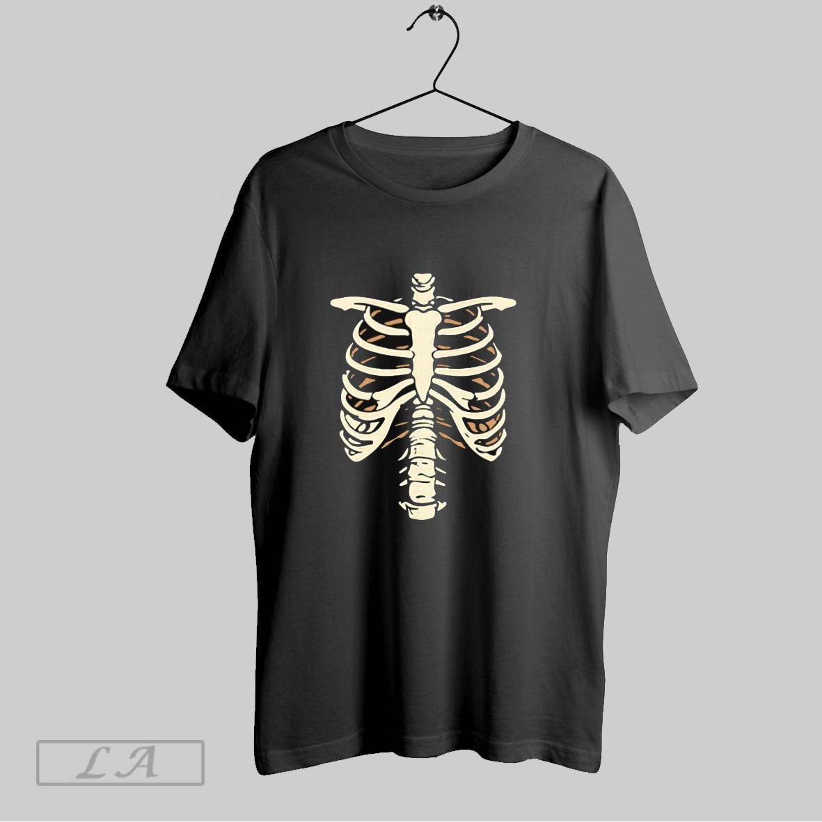 Original Skeleton Rib Cage Halloween Long Sleeve Elegant Style