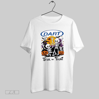 Original Skeletons X Dart Container Trick Or Treat Halloween TShirt
