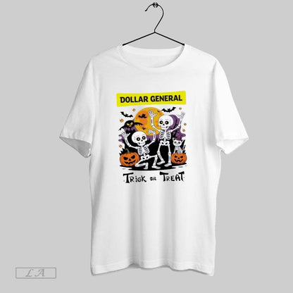 Original Skeletons X Dollar General Trick Or Treat Halloween TShirt