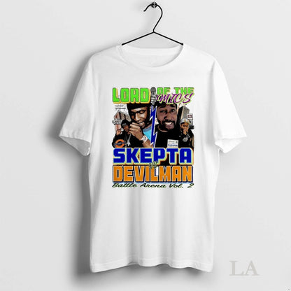 Original Skepta Vs Devilman Lord Mics Battle Arena Vol 2 Tee Trendy