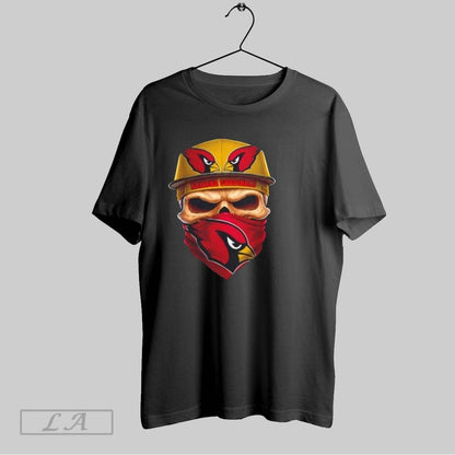 Original Skull Wearing Face Scarf Arizona Cardinals Football TShirt