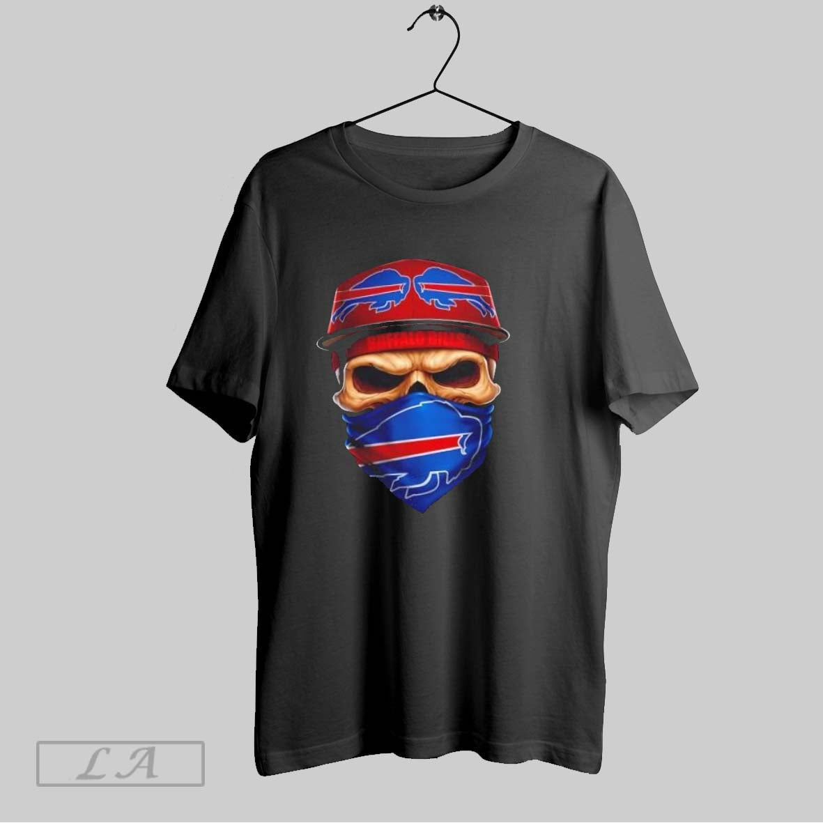 Original Skull Wearing Face Scarf Buffalo Bills Football Long Sleeve