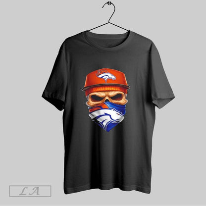Original Skull Wearing Face Scarf Denver Broncos Football TShirt