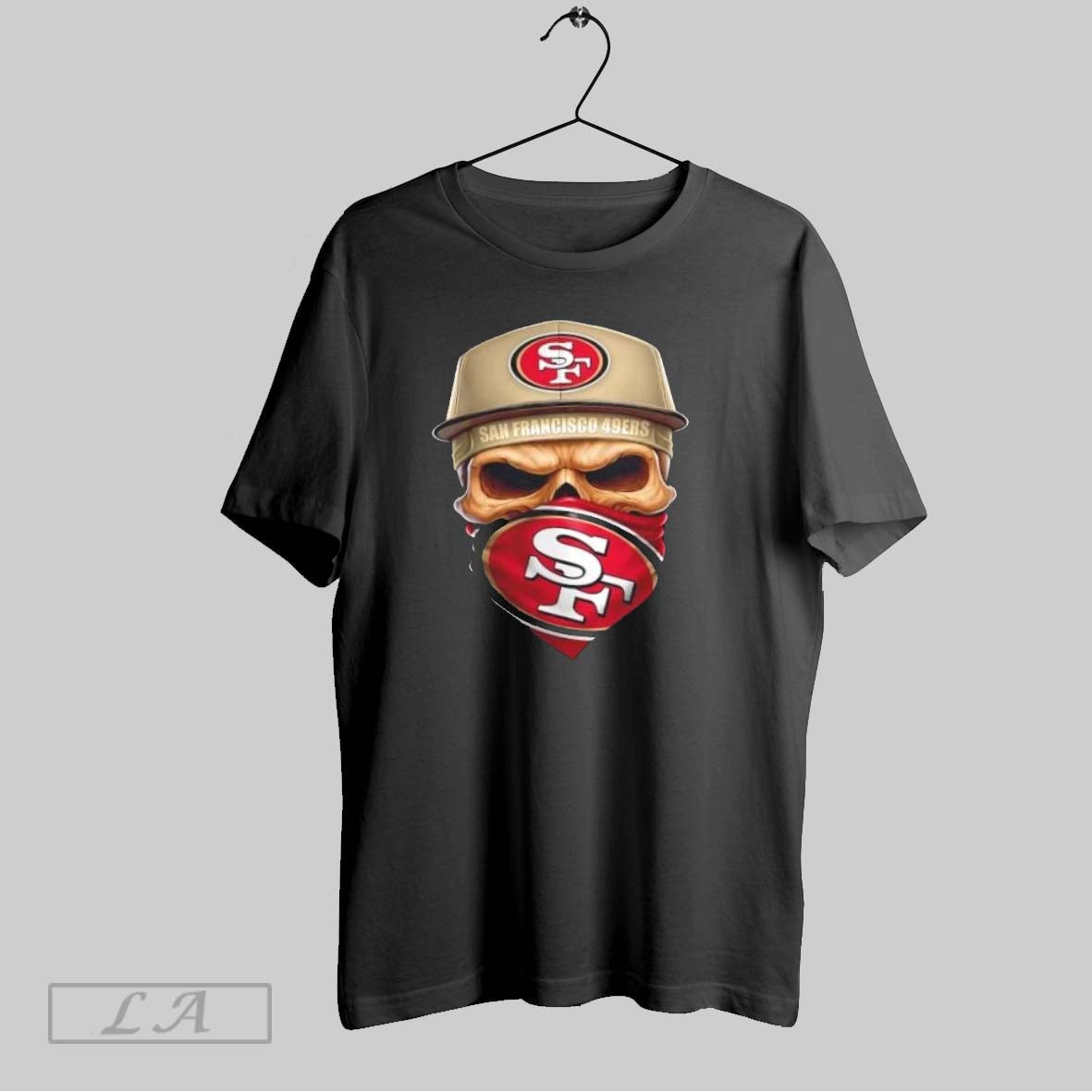 Original Skull Wearing Face Scarf San Francisco 49Ers Football Tank