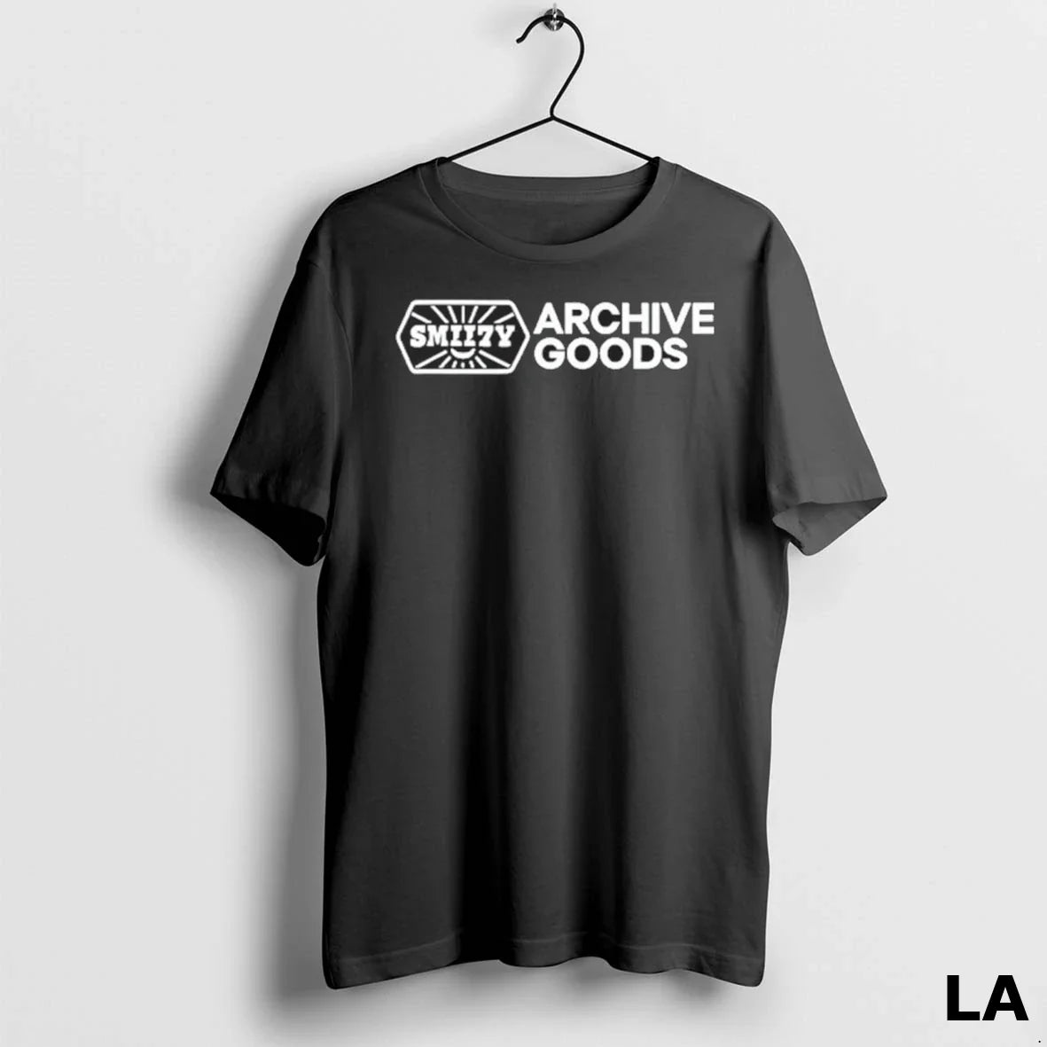 Original Smii7Y Archive Goods Black Tee Modern Fashion