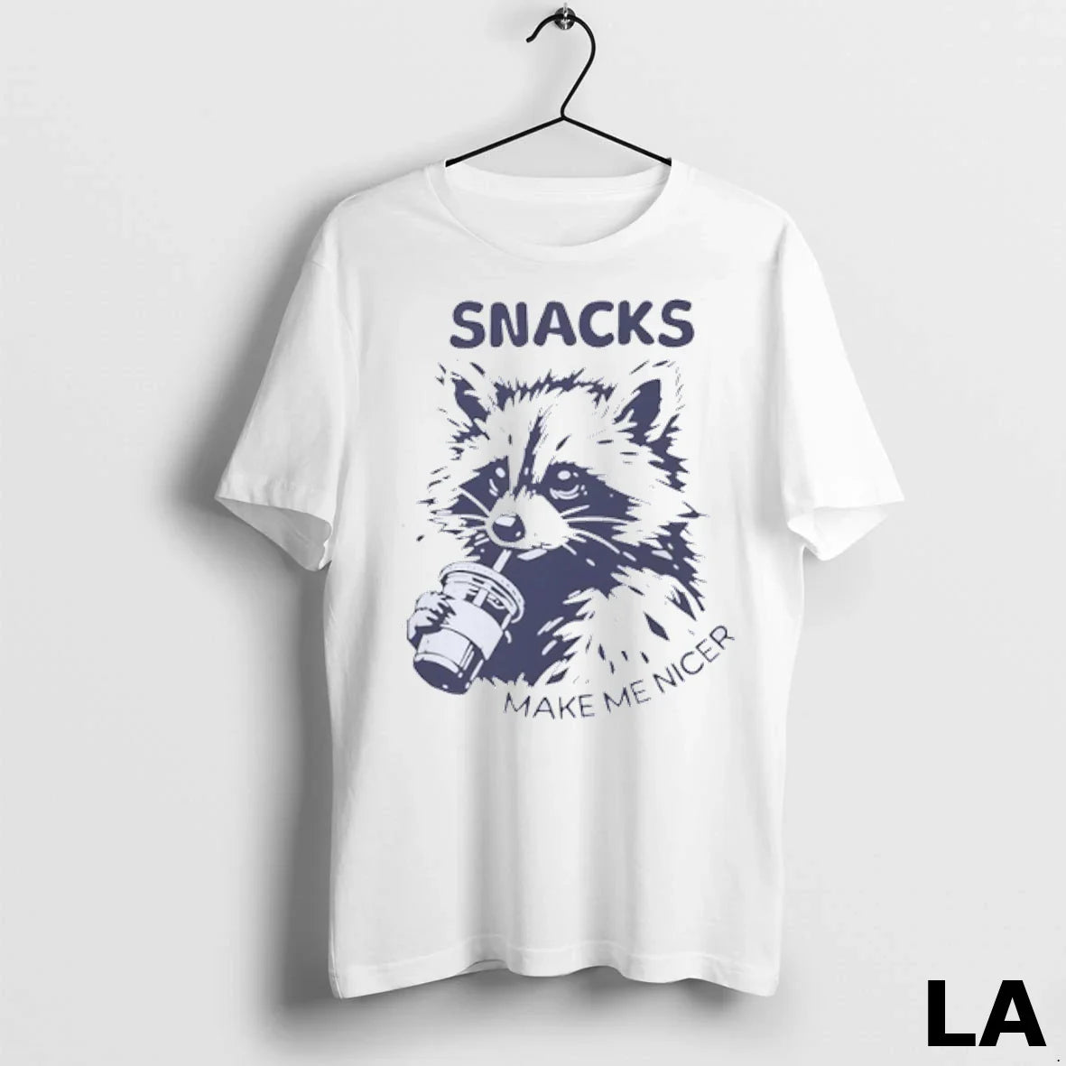 Original Snacks Make Me Nicer Raccoon Tank Top Premium Apparel