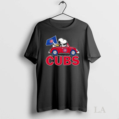 Original Snoopy And Charlie Brown Driving Car Chicago Cubs 2025