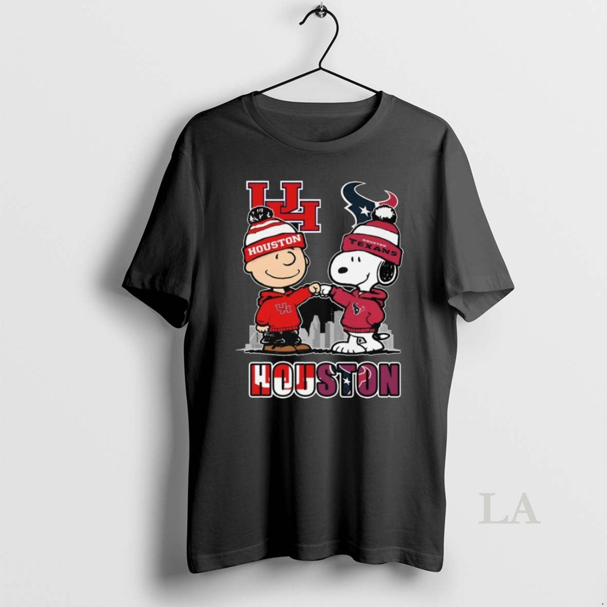 Original Snoopy And Charlie Brown Houston Cougars X Houston Texas
