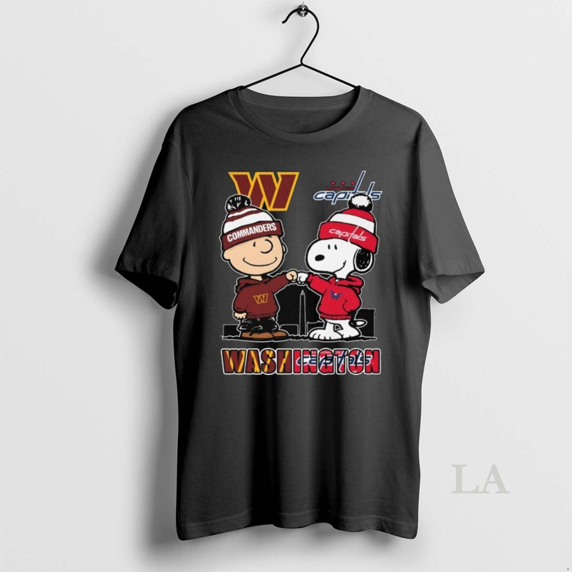Original Snoopy And Charlie Brown Washington Sports Commanders X