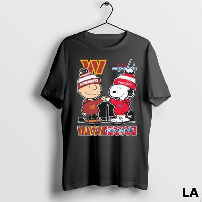 Original Snoopy Fist Bump Charlie Brown Commanders And Capitals