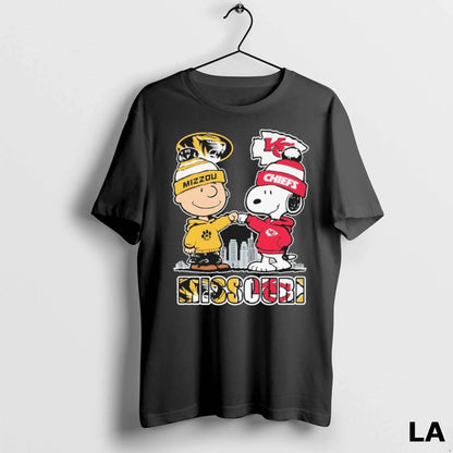 Original Snoopy Fist Bump Charlie Brown Mizzou Tigers And Chiefs Tank