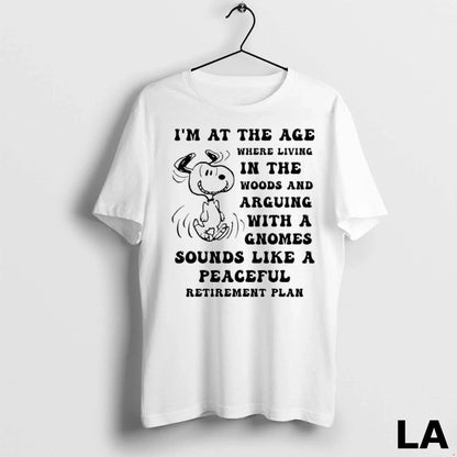 Original Snoopy Im Age Where Living Woods And Arguing Tee Retro Outfit