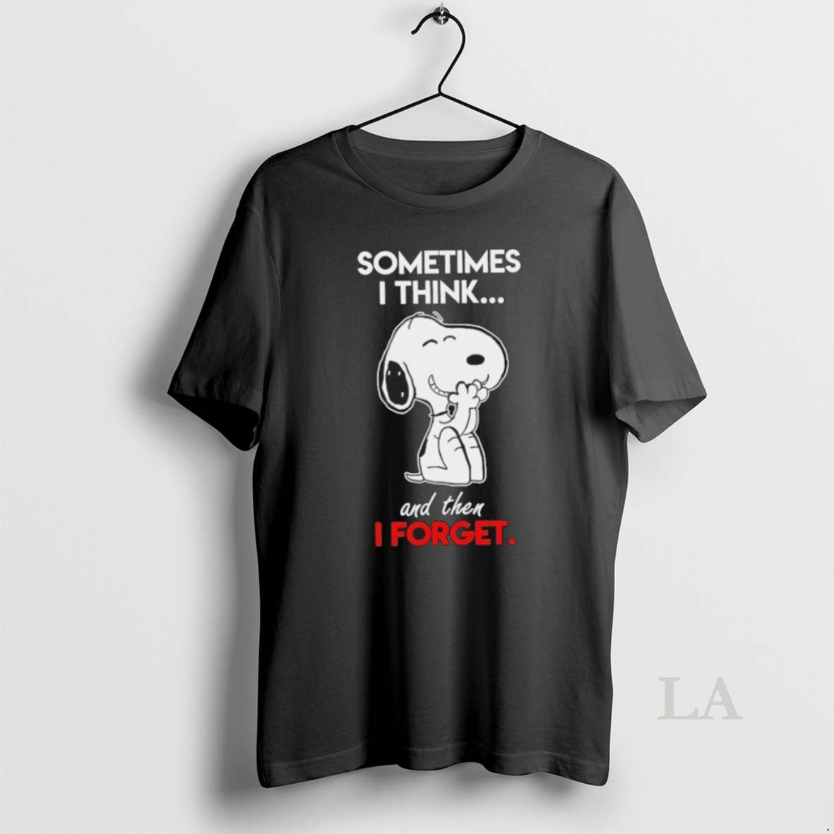 Original Snoopy Sometime I Think And Then I Forget Tee Trendy Art