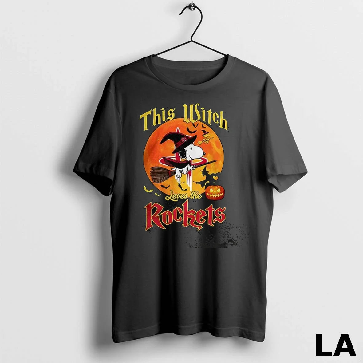 Original Snoopy This Witch Loves Houston Rockets Halloween Shirt