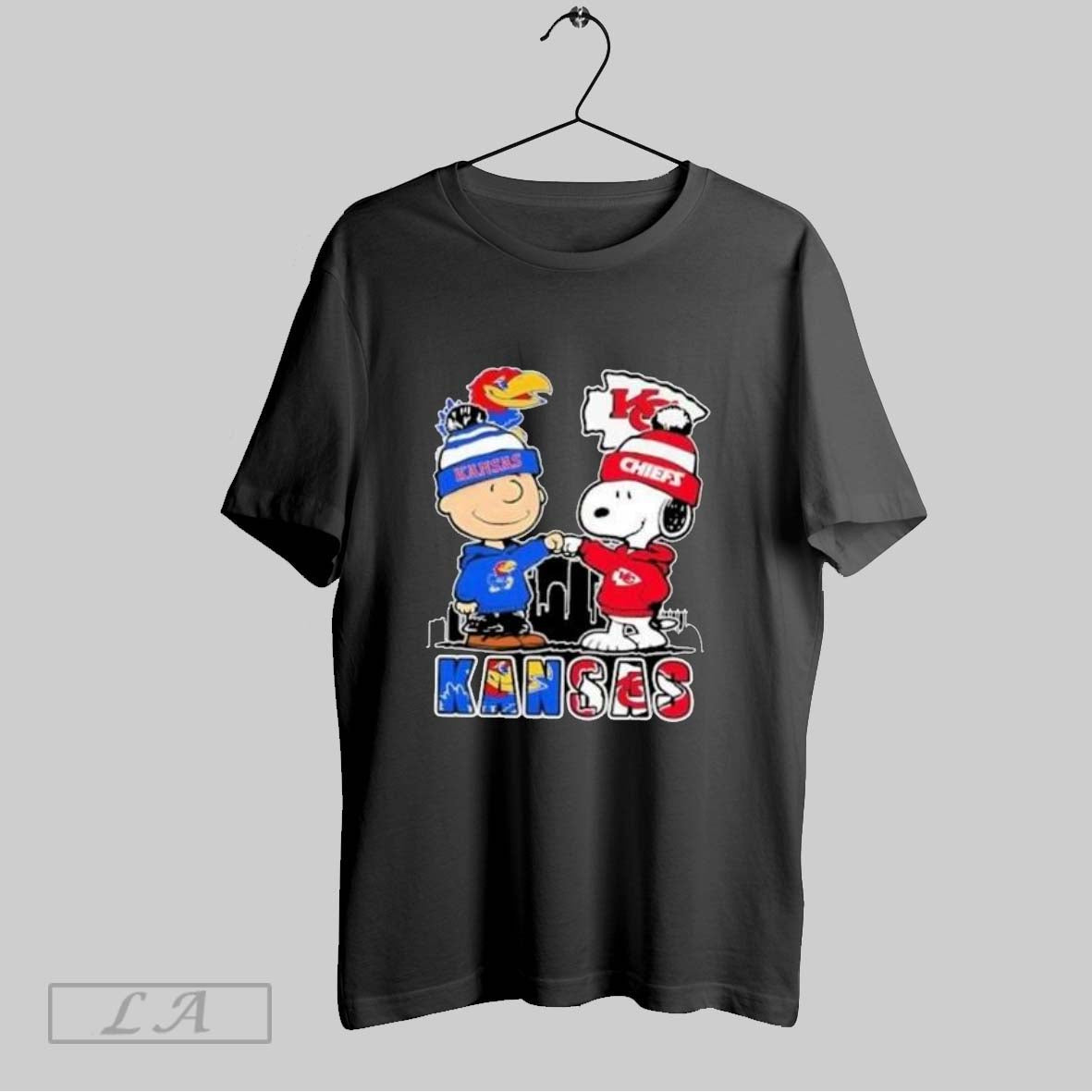 Original Snoopy X Charlie Brown Kansas Sports Jayhawks X Chiefs