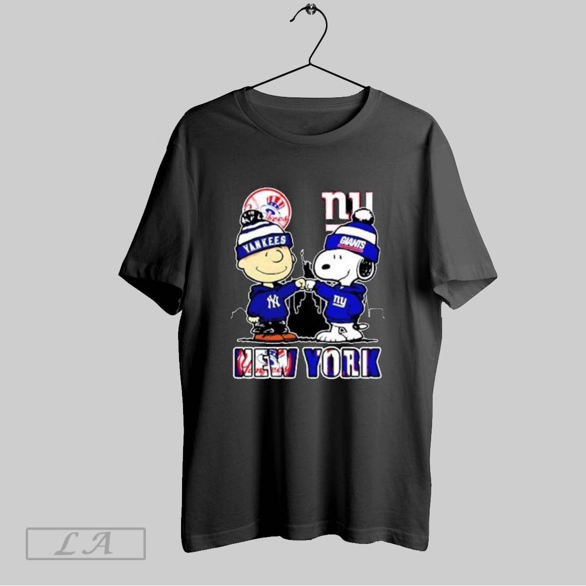 Original Snoopy X Charlie Brown New York Sports Yankees X Giants