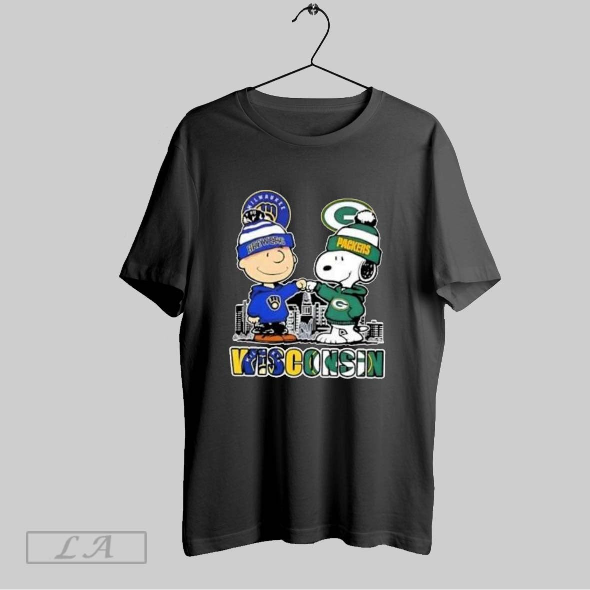 Original Snoopy X Charlie Brown Wisconsin Sports Milwaukee Brewers X