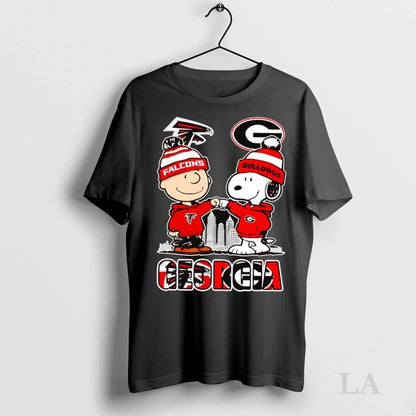 Original Snoopy And Charlie Brown Georgia Skyline Falcons And