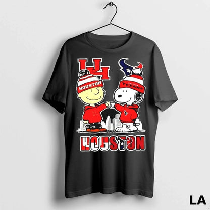 Original Snoopy And Charlie Brown Houston Sports Cougars X Texans