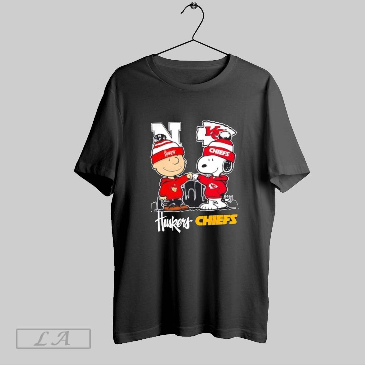 Original Snoopy And Charlie Brown Nebraska Huskers X Kansas City