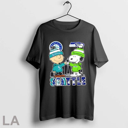 Original Snoopy And Charlie Brown Seattle City Sports Mariners X