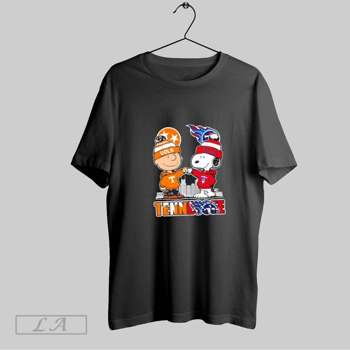 Original Snoopy And Charlie Brown Tennessee Sports Vols X Titans