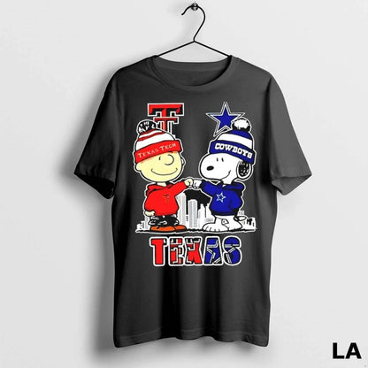 Original Snoopy And Charlie Brown Texas Tech Red Raiders X Dallas