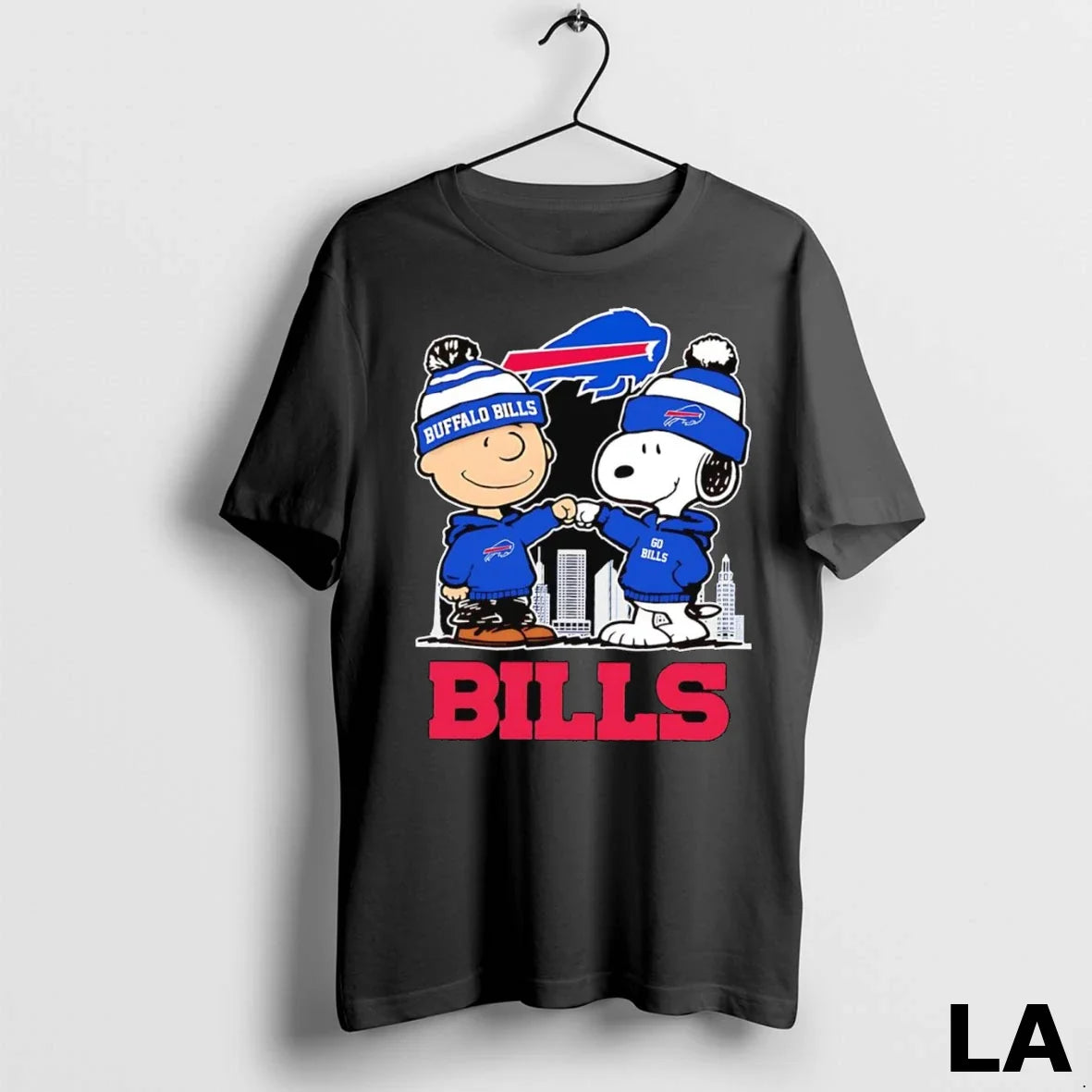 Original Snoopy And Charlie Brown Fist Bump Buffalo Bills Skyline