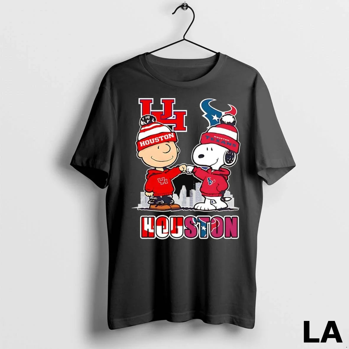 Original Snoopy And Charlie Brown Fist Bump Cougars And Texans