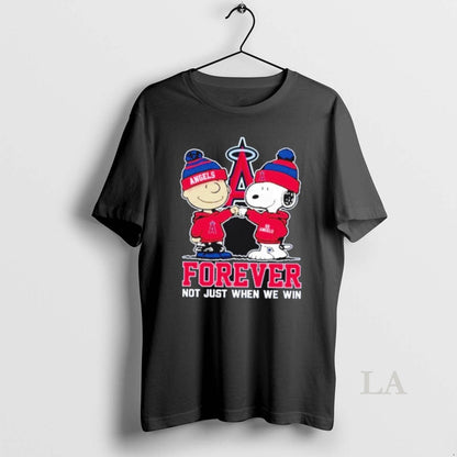 Original Snoopy And Charlie Brown X Mlb Los Angeles Angels Forever