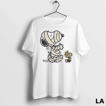 Original Snoopy And Woodstock Mummy Halloween Hoodie Modern Style