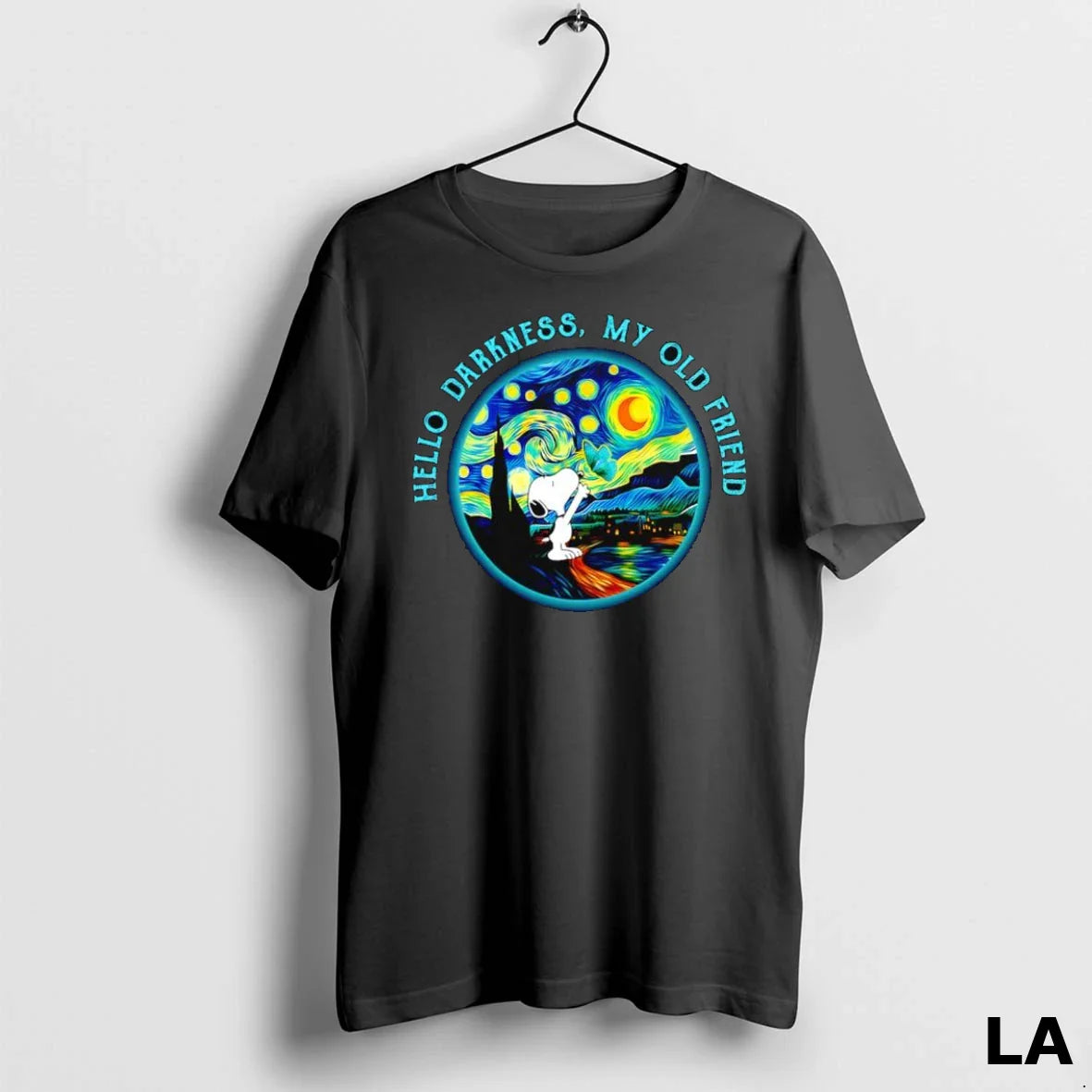 Original Snoopy Hello Darkness My Old Friend Starry Night Van Gogh