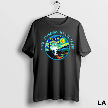 Original Snoopy Hello Darkness My Old Friend Starry Night Van Gogh