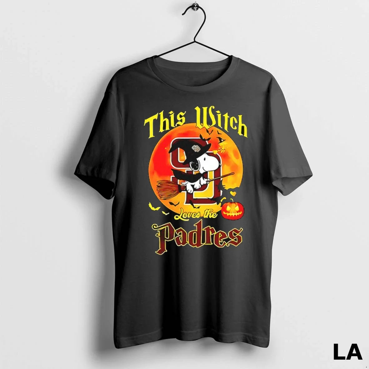 Original Snoopy This Witch Loves San Diego Padres Halloween