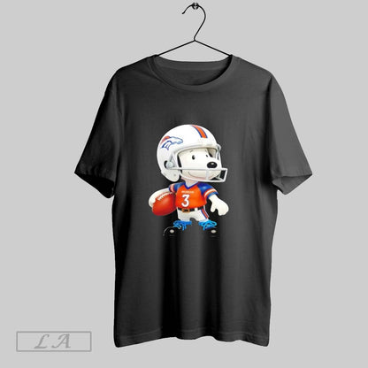 Original Snoopy Wearing Denver Broncos Football TShirt Modern