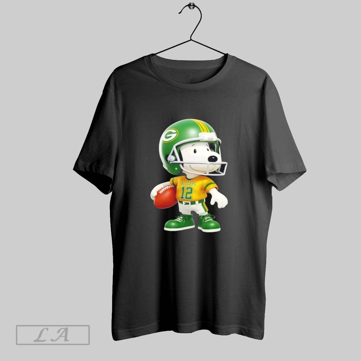 Original Snoopy Wearing Green Bay Packers Football Long Sleeve