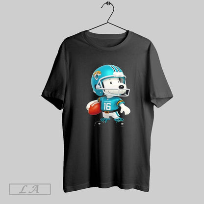 Original Snoopy Wearing Jacksonville Jaguars Football TShirt Vintage