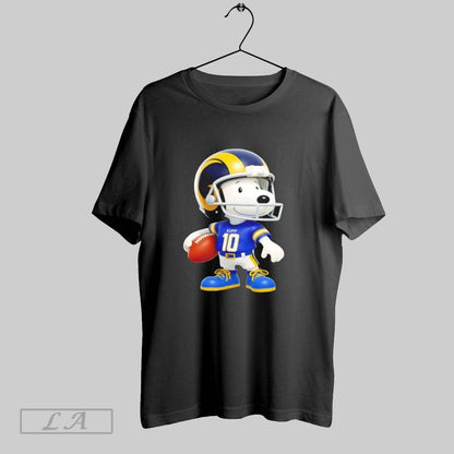 Original Snoopy Wearing Los Angeles Rams Football Shirt Unique Design