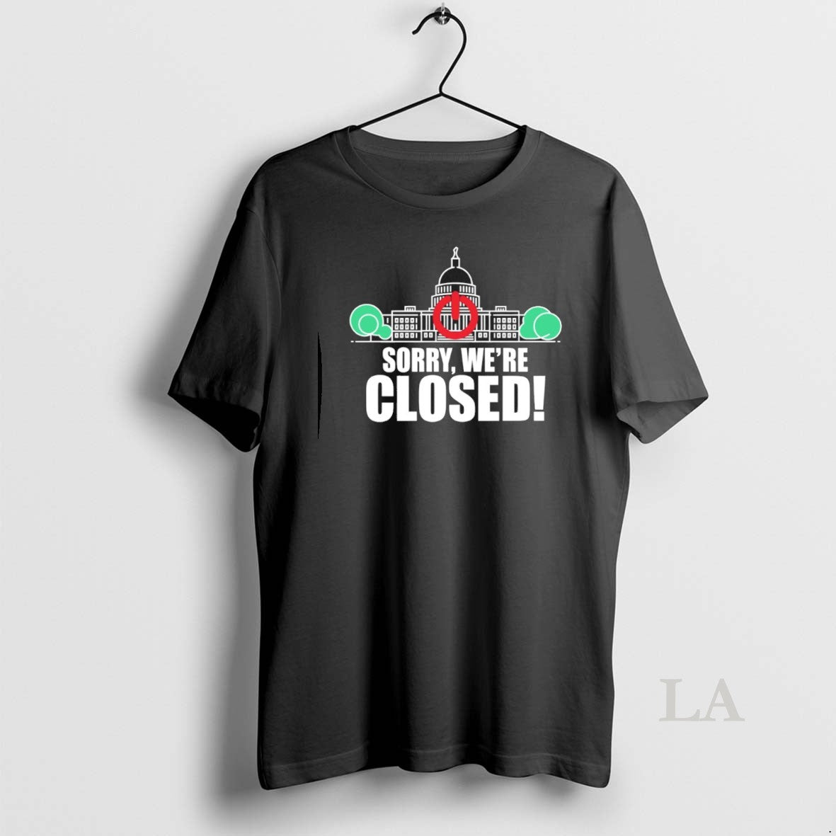 Original Sorry Were Closed Government Shutdown 2025 Tee Retro