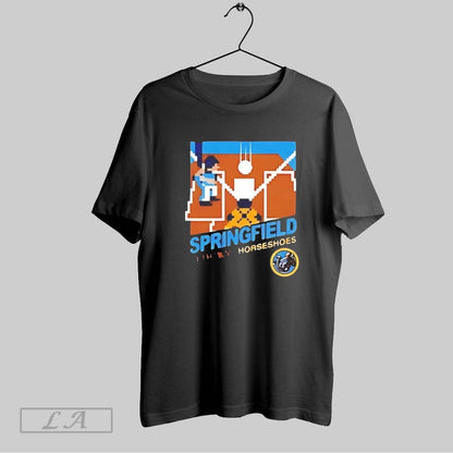 Original Springfield Lucky Horseshoes 8 Bit Game Shirt Retro Design