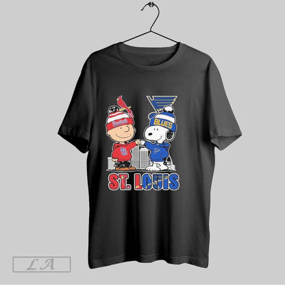 Original St Louis Snoopy Fist Bump Charlie Brown Cardinals And Blues
