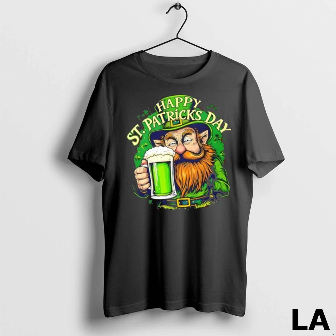 Original St Patricks Day Leprechaun Green Beer Shirt Vintage Fashion